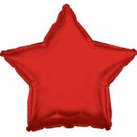 Шар (9''/23 см) Мини-звезда, Красный, 1 шт.