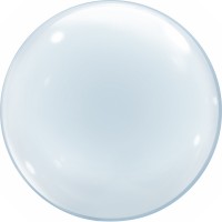 Шар (24''/61 см) Сфера 3D, Deco Bubble, Прозрачный, 50 шт.