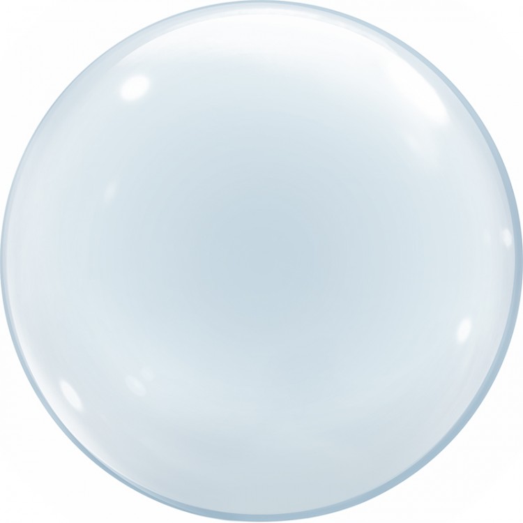 Шар (24''/61 см) Сфера 3D, Deco Bubble, Прозрачный, 50 шт.