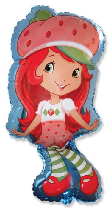 Шар (14''/36 см) Мини-фигура, Клубничка, 1 шт.