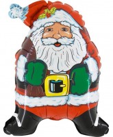 Шар (14''/36 см) Мини-фигура, Супер Дед Мороз, Красный, 1 шт.