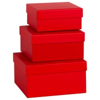 Набор коробок 3 в 1, Классика, Красный
