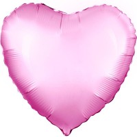Шар (19''/48 см) Сердце, Розовый, 1 шт.
