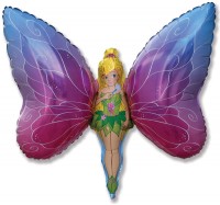 Шар (14''/36 см) Мини-фигура, Леди Бабочка, 1 шт.