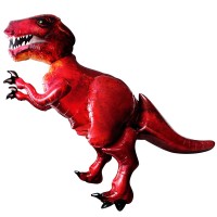 Шар (68''/173 см) Ходячая Фигура, Динозавр, Красный, в упаковке 1 шт.