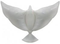 Шар (34''/86 см) Фигура, Воздушный надувной голубь, Белый, 1 шт.